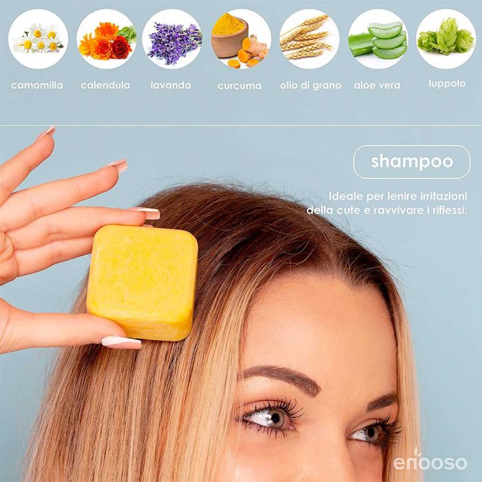 Shampoo Solido Bio Camomilla Calendula e Luppolo